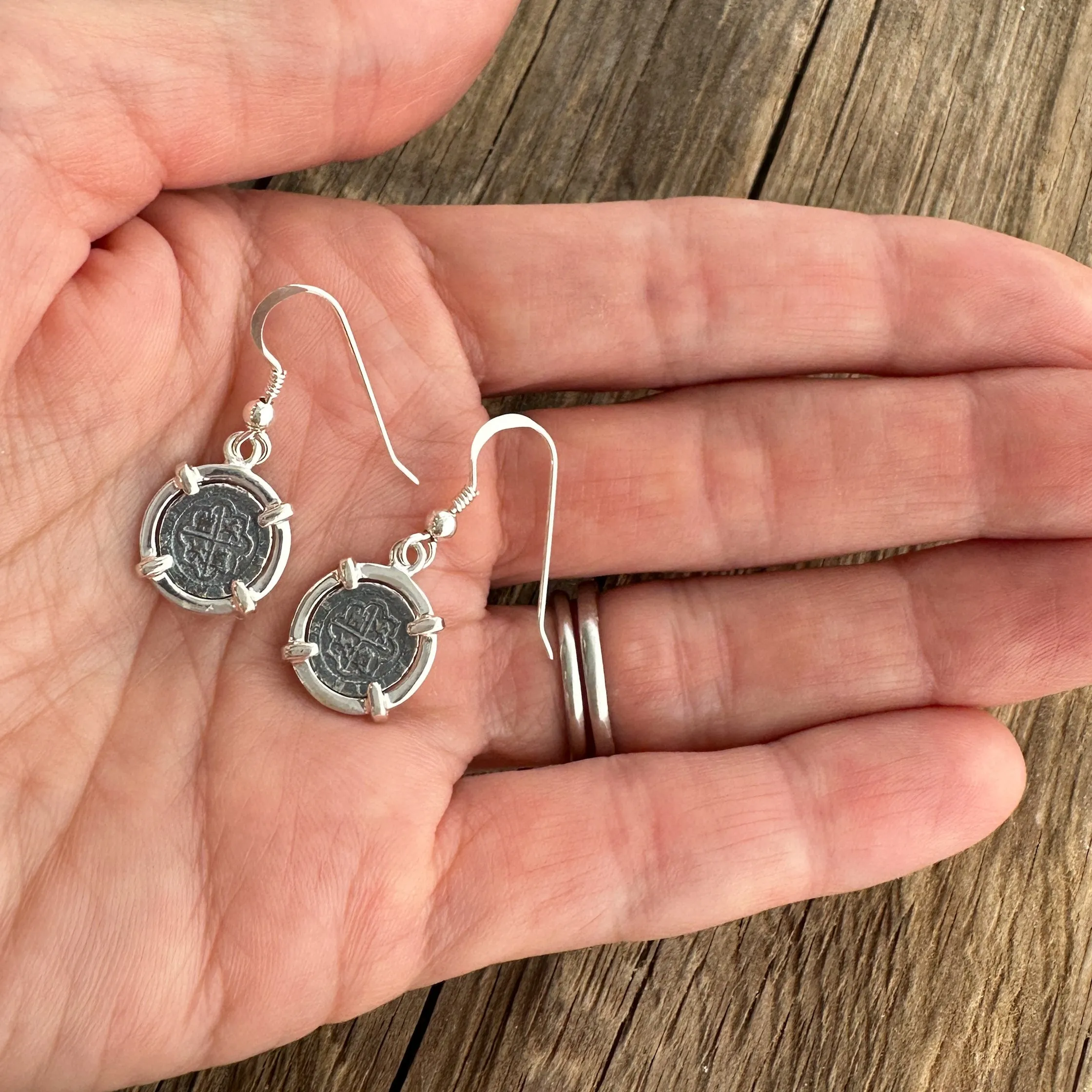 Tales of the ATOCHA - Atocha re-creation mini earrings in Sterling Silver Mount