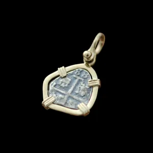 Tales of the ATOCHA - Atocha Re-creation Small Coin Pendant in 14K Gold Mount. NEW!