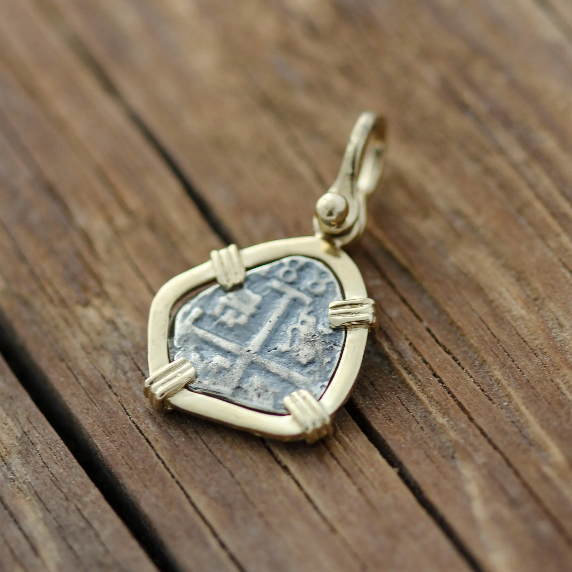 Tales of the ATOCHA - Atocha Re-creation Small Coin Pendant in 14K Gold Mount. NEW!