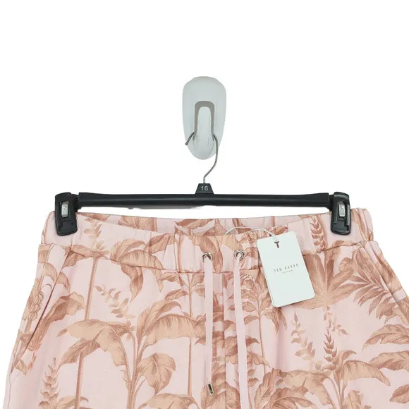 Ted Baker Henrina Women 4 US 12 Henrina Shorts Pink Jersey Tropical Lounge NEW