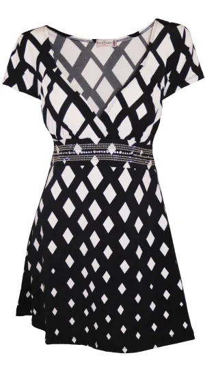 The Black Rhinestones Top