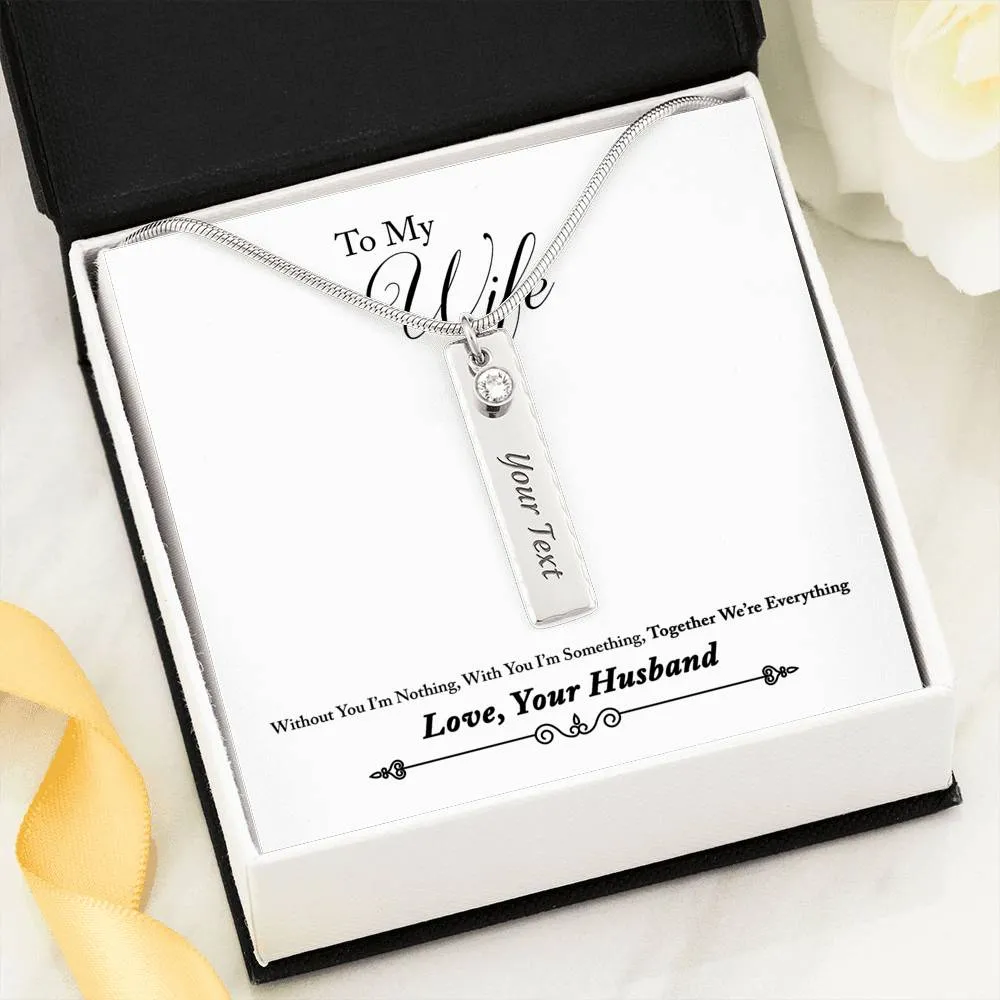 Together we're everything-Birthstone/Text Necklace