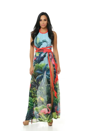 Trixi Tropical Maxi Print Dress