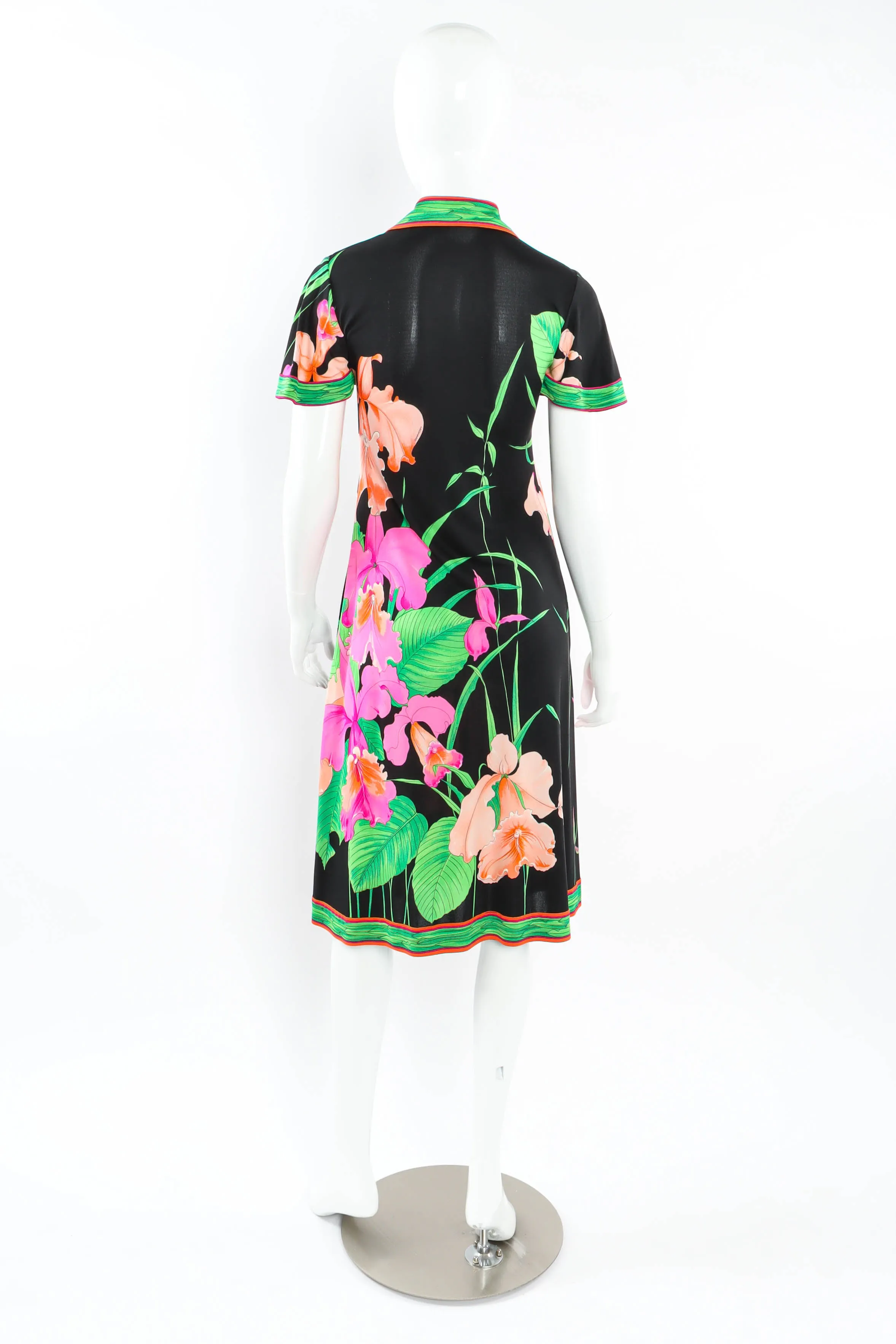 Tropical Floral Button Dress