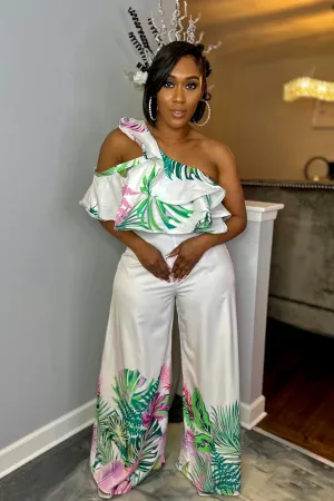 TROPICAL ONE SHOULDER SET