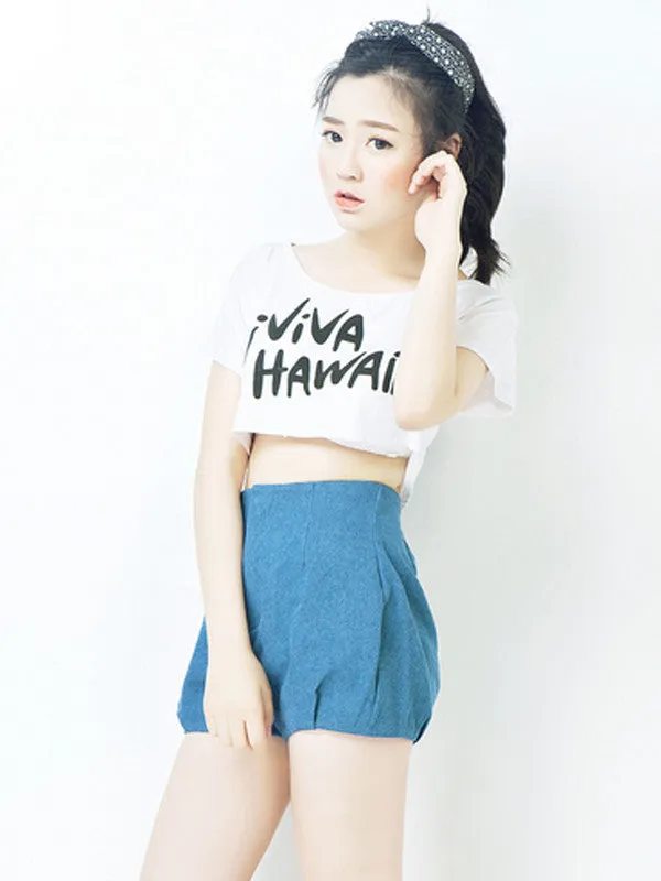 tropical vacations crop top