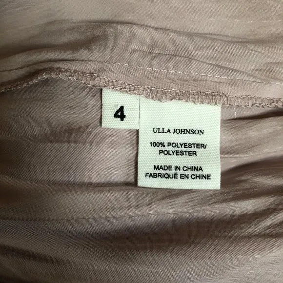 Ulla Johnson Akani pale lavender micropleated Japanese satin midi skirt