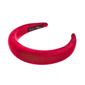 Velvet 3 cm Padded Red Headband
