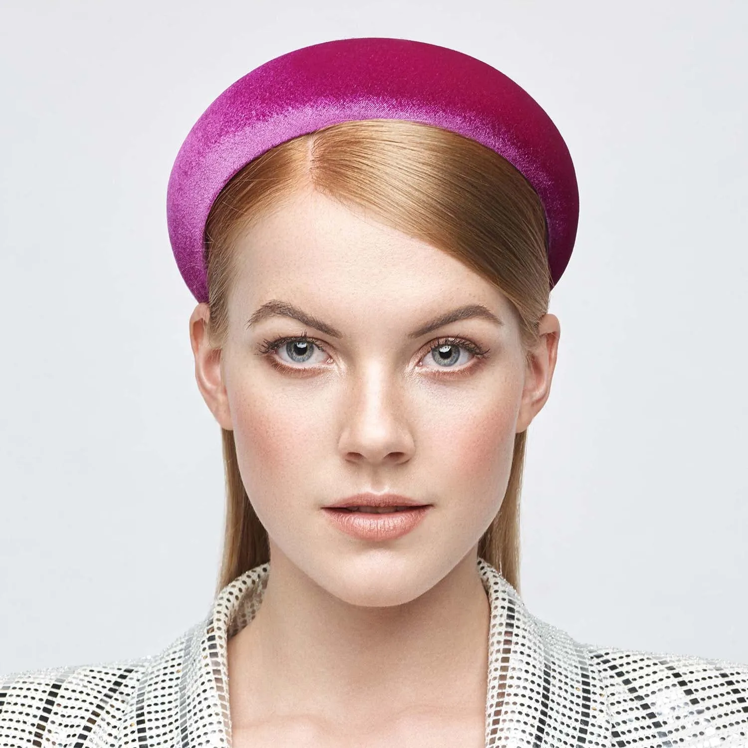 Velvet 4 cm Padded Brown Headband