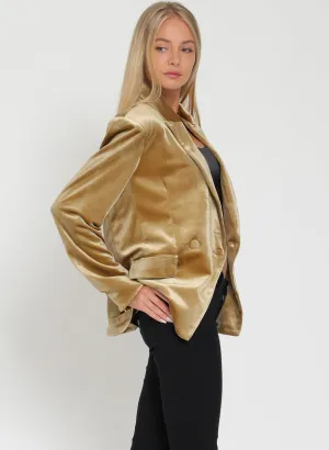 Velvet Gold Boyfriend Blazer