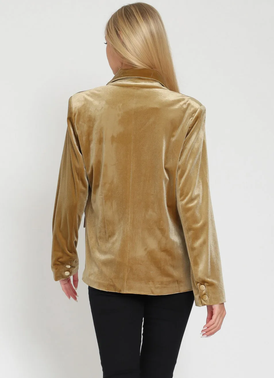 Velvet Gold Boyfriend Blazer