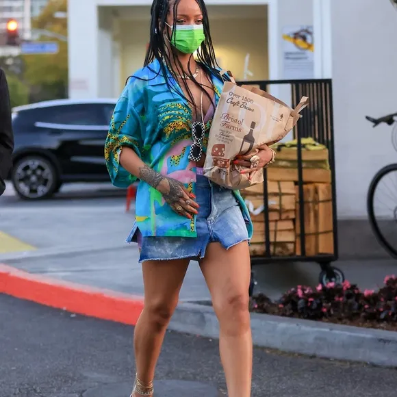 Vintage Co Ord Tropical Print Blazer &amp; Shorts Set