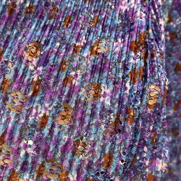 Vintage Liz Robert’s purple sheer top an skirt bohemian avant-garde summer