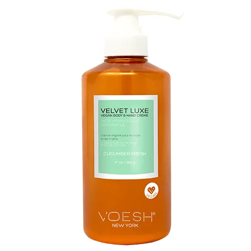 Voesh Velvet Luxe Body & Hand Cream | Cucumber Fresh, 17oz