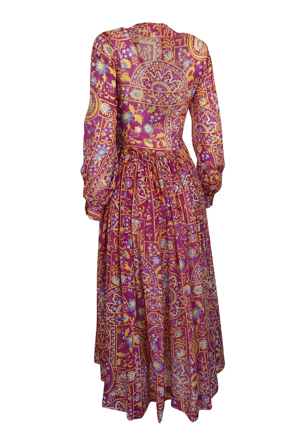 Vogue Documented 1970 Teal Traina Plunge Front Dress