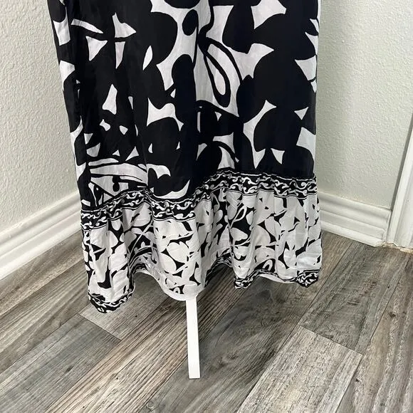 White House Black Market Size 8 Silk Halter Floral Maxi Dress Cocktail Resort